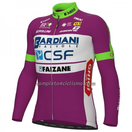 Maglia 2022 Bardiani-CSF Faizane Manica Lunga Verde Lilla Maglia 2022 Bardiani-CSF Faizane Manica Lunga Verde Lilla